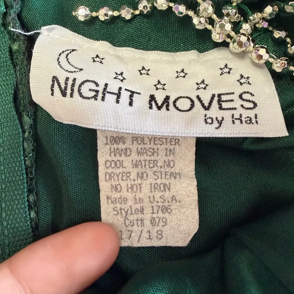 Vintage Night Moves Shimmering Maxi Lace Gown - Picture 4 of 6